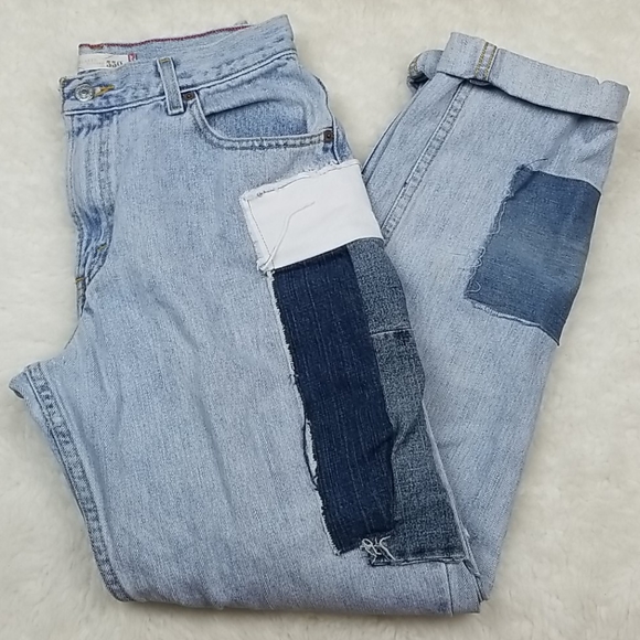 Levi's Denim - Levi's Relaxed Tapered Patchwork jeans